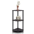 thumbnail image 4 of Furinno 12077EX/BK Turn-N-Tube 3-Tier Corner Display Rack Multipurpose Shelving Unit, Espresso/Black, 4 of 6