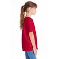 thumbnail image 3 of Hanes T-Shirt Lourd pour Garçon 5,2 oz COMFORTSOFT, L, Rouge Foncé, 3 of 3