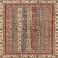 thumbnail image 1 of Ahgly Company Tapis d'Intérieur Carrés Abstraits Brun Rouge, Tapis de Zone Abstraits, 5 Pieds Carré, 1 of 6
