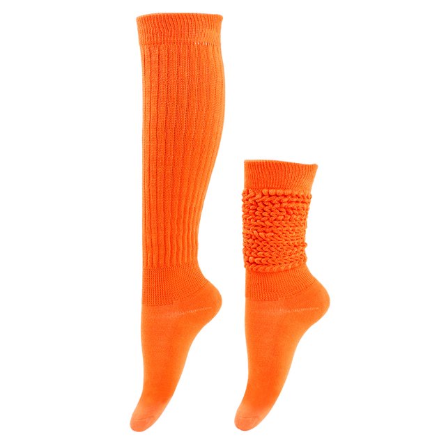 Youkk 2pcs Polyester Made Slouch Socks Breathable And Sweat-absorbing Elasticity Breathable Fabric Comfortable To Wear Orange 1Set