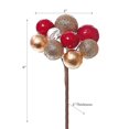 thumbnail image 2 of Christmas Red And Gold Berries Pick - Set of 6, 2 of 3