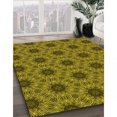 thumbnail image 3 of Ahgly Tapis d'Intérieur Lavable en Machine Carré Orange Or, 4 Pieds Carré, 3 of 7