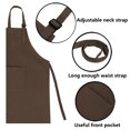 thumbnail image 4 of TOPTIE Kids Apron and Chef Hat Set, Adjustable Cotton Child Cooking Kitchen Apron, S-XXL-Coffee-XL, 4 of 8