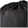 thumbnail image 3 of Nike Brasilia Training Gymsack, Drawstring Backpack with Zipper Pocket and Reinforced Bottom, Black/Black/White, 3 of 5