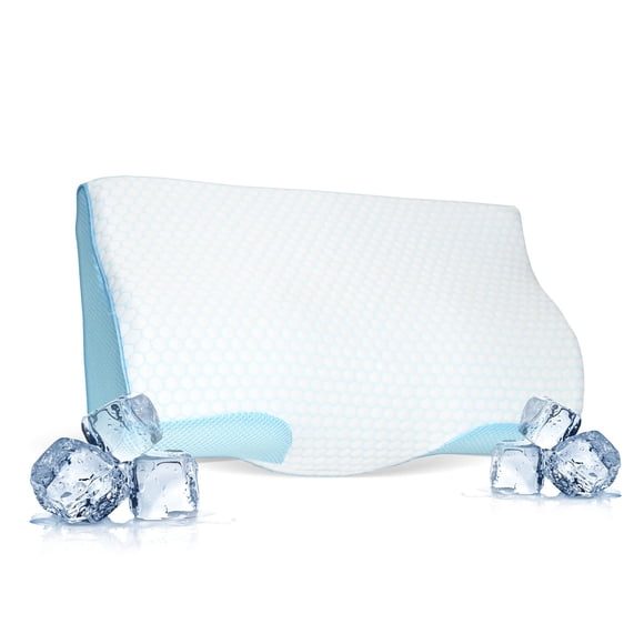 Derila Taie d'Oreiller Rafraîchissante Grand Lit / Contrôle Optimal de la Température pour Votre Oreiller en Mousse Mémoire pour un Sommeil Parfait. Matériau de Qualité Taie d'Oreiller Blanche Assure des Oreillers Anti-Ronflement