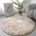 thumbnail image 1 of 40cm/60cm Circle Round Shaggy Rug For Living Room Bedroom Sofa Carpet Floor Mat Anti-slip Cute Circle Rug Home Decoration, 1 of 5