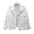 thumbnail image 1 of jsaierl Women Spring And Autumn Coats Warm Solid Long Sleeve Denim Jacket Outerwear, 1 of 5