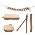 thumbnail image 4 of Rdeghly 5pcs Wooden Birds Climbing Perch Set Parrots Standing Swing Bird Playing Toy HOT, 4 of 8