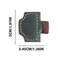 thumbnail image 4 of Magnetic Bookmark Leather Clip With Multifunction Pen Holder Green Color Material Pu Leather Reading Accessory Retro Design Green, 4 of 5