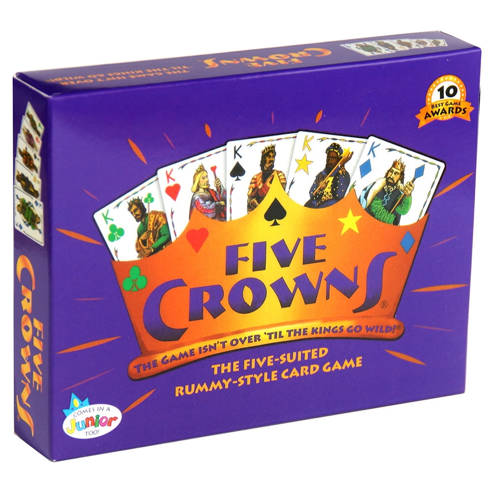 Five Crowns Card Game, Family Card Game - Fun Game for Family Night with Kids Crown Poker Board Game Cards
