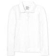 thumbnail image 1 of Unizone Uniforms Polo à Manches Longues pour Filles (Grand, Blanc), 1 of 6