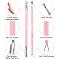 thumbnail image 3 of Cuticle Trimmer with Cuticle Pusher, XUNXMAS Cuticle Remover Cutter Nipper Scissor and Triangle Cuticle Nail Pusher Peeler Scraper, Durable Dead Skin Clipper Manicure Pedicure Tools (Pink), 3 of 14