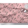thumbnail image 3 of Soimoi Poly Georgette Fabric Floral Love Text Print Fabric by Yard 42 Inch Wide, 3 of 5