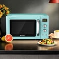 thumbnail image 3 of Costway Four à Micro-Ondes Rétro Compact de Comptoir 0,9 Pi3 900 W 8 Réglages de Cuisson Vert, 3 of 10