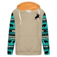 thumbnail image 3 of Penkiiy Chandail à Capuche Mode Hommes Femmes Manches Longues Aztec Impression 3D Chandail 3TG Kaki, 3 of 4