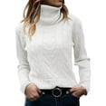 thumbnail image 1 of Dvkptbk Chandail à Col Roulé Uni pour Femme, Chandail à Col Roulé Mode, Chandail Décontracté en Tricot à Manches Longues, 1 of 6