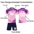 thumbnail image 4 of Custom Football Kit Set for Adult and Child, Name Number Team Logo DIY Family Match Personalized Jersey Shirt Shorts Set, Dad and Son Matching Outfits Purple L, 4 of 6