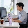 thumbnail image 4 of JZCHUNTOY Ice Sensation Handheld Fan, Portable Wearable Neck Hanging Design, Digital Display, Strong Airflow, Rechargeable Mini Fan for Outdoor Activities, Travel, Camping, Office and Daily Use, 4 of 8
