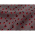 thumbnail image 4 of oneOone Viscose Jersey Dusty Brown Fabric Red Insect Sewing Craft Projects Fabric Prints By Yard 60 Inch Wide, 4 of 5