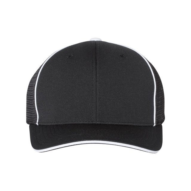 Richardson Pulse Sportmesh avec Casquette R-Flex, S-M, Contraste Noir-Blanc