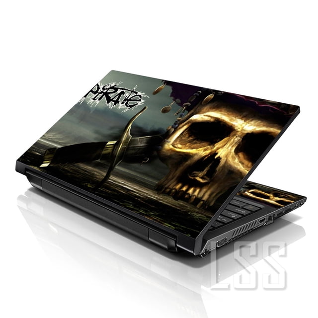 LSS Laptop Skin Sticker Decal Cover Pirate Skull Pattern Fits 17" to 19" Laptops