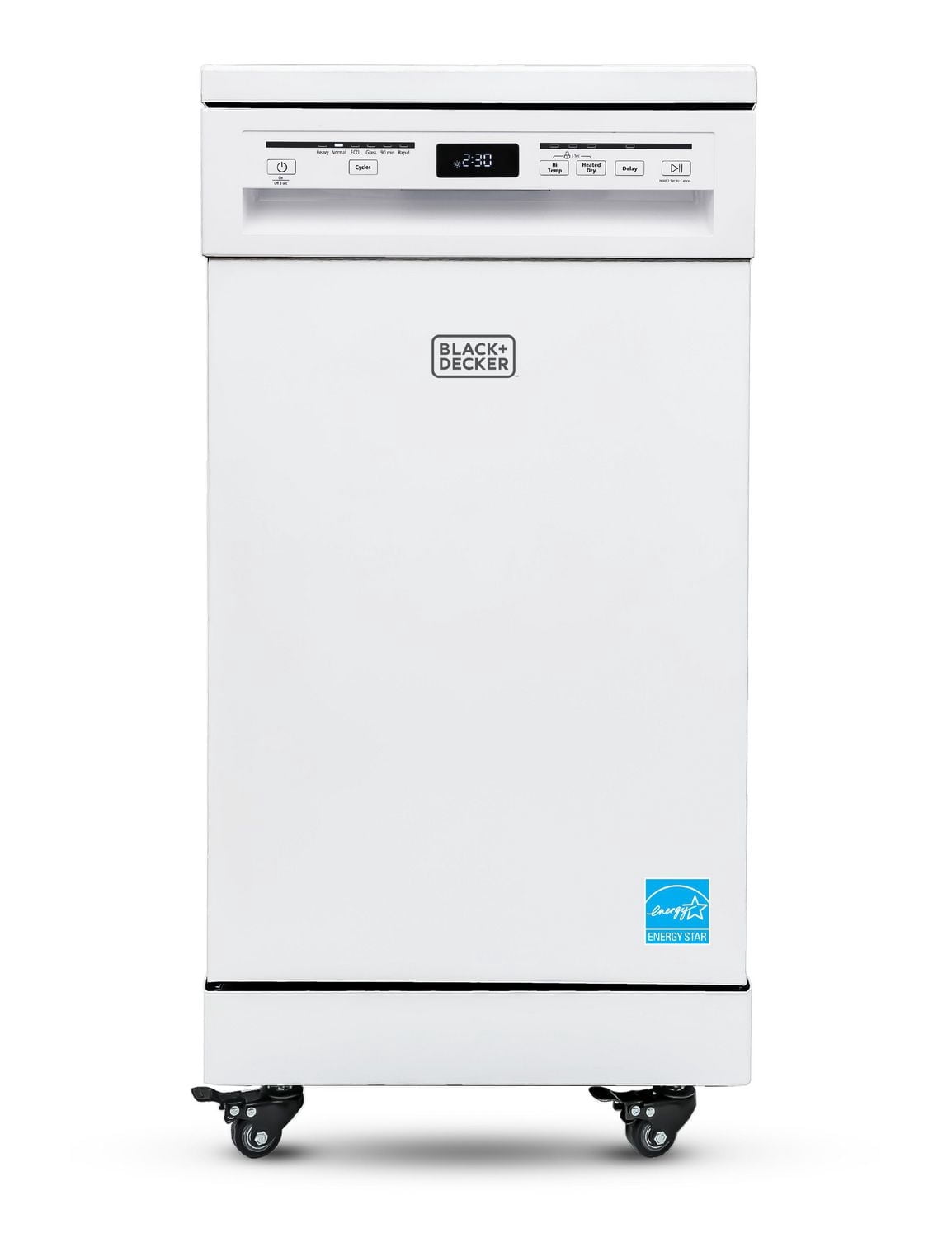 BLACK+DECKER Portable Dishwasher, 18 inches Wide, 8 Place Setting, White