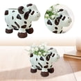 thumbnail image 2 of TIELUTT Mignon Vache Animal Résine en Forme de Vache Petite Succulente Convient pour Mini et Cactus Assortiment avec Plateaux Viande en Pot Succulentes en Pot Petit Grand Vase de Sol Support de Pot de Fleurs Moderne, 2 of 7