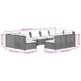 thumbnail image 4 of vidaXL 9 Piece Garden Lounge Set with Cushions Brown Poly Rattan, 4 of 4