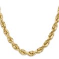 thumbnail image 3 of 14k Yellow Gold 22 Inch 10mm Rope Chain Necklace Pendant Charm, 3 of 7
