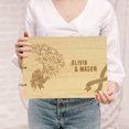 thumbnail image 2 of Darling Souvenir Personalized Engraved Laser Cut Wedding Guest Book Wooden Cover Sign-in Book Registry Guestbook Scrapbook-IW, 2 of 6