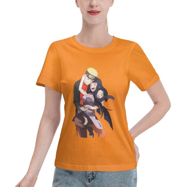 T-Shirt Basique à Manches Courtes pour Femmes Naruto Naruto Hinata