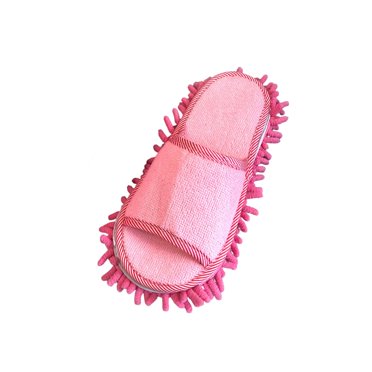 Mop Slippers Floor Cleaning Washable Cleaning Shoes for Home Floor Polishing Pink