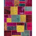 thumbnail image 1 of Ahgly Company Tapis Rectangulaire Intérieur Abstrait Amande Foncée Patchwork, 2 Pieds x 3 Pieds, 1 of 6