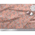 thumbnail image 2 of Soimoi Modal Satin Fabric Leaves & Floral Block Print Fabric by Yard 42 Inch Wide, 2 of 3