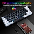 thumbnail image 4 of Clavier RVB Mini 60 %, Rétroéclairage LED 61 Touches, Ergonomique, Sensation Mécanique, Clavier de Jeu Filaire pour Bureau et Affaires, 4 of 8