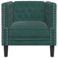 thumbnail image 2 of vidaXL Fauteuil de Style Chesterfield en Velours Vert Foncé, 2 of 5