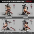 thumbnail image 4 of Soozier Multi Home Gym Equipment, Workout Station with 143lbs Weight Stack, 4 of 10