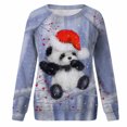 thumbnail image 4 of Costumes de Noël en Liquidation Chandail à Col Rond Imprimé de Noël Blouse Ample Chandail en Molleton Sans Capuche Chandail en Molleton Surdimensionné pour Femmes, 4 of 7