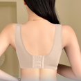 thumbnail image 3 of Virmaxy Soutien-Gorge Sans Fil pour Femmes Aguichant Grande Taille Mince en Dentelle Soutien-Gorge Rassemblant Sans Armature Confortable Fixe Ajustable Collection de Poitrine Coton Beige TTG, 3 of 8