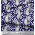 thumbnail image 2 of Soimoi Polyester Crepe Fabric Floral & Paisley Block Decor Fabric Printed Yard 52 Inch Wide, 2 of 3