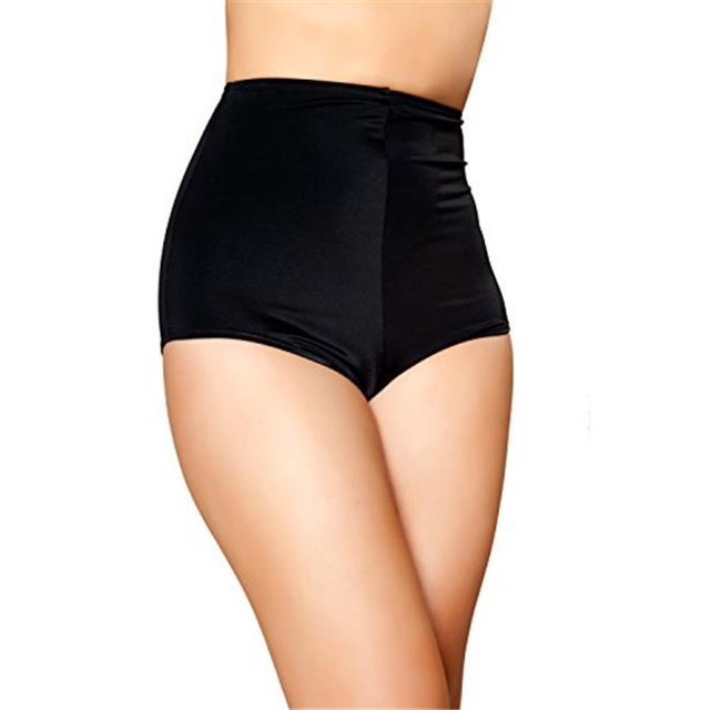 SH3090-Blk-S-M Pinup Style High-Waisted Shorts, Black - Small-Medium