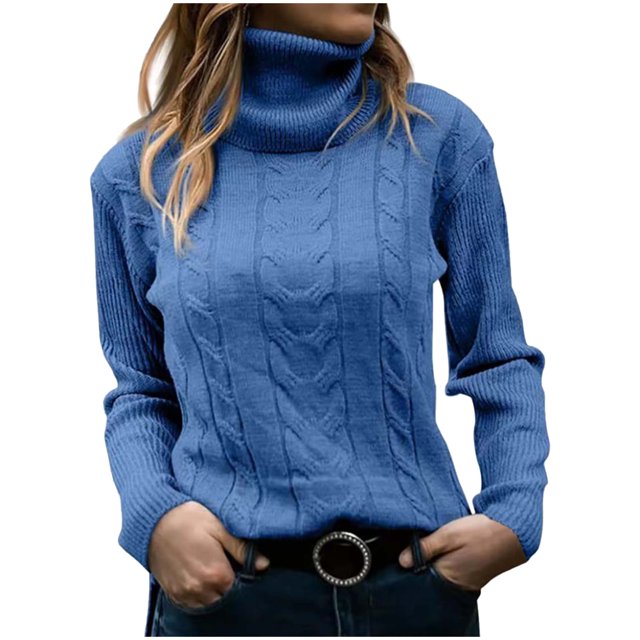 EGNMCR Pull à Col Rond pour Femmes, Pull Décontracté Mode à Manches Longues, Pull à Col Rond Women Sweater