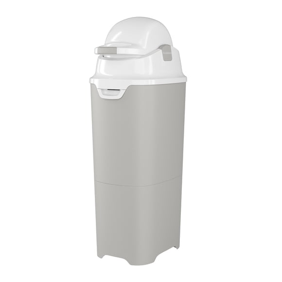 Foundations Tall Diaper Pail, Airtight Odorless Lid & Large Capacity, Use Any Bag, Gray