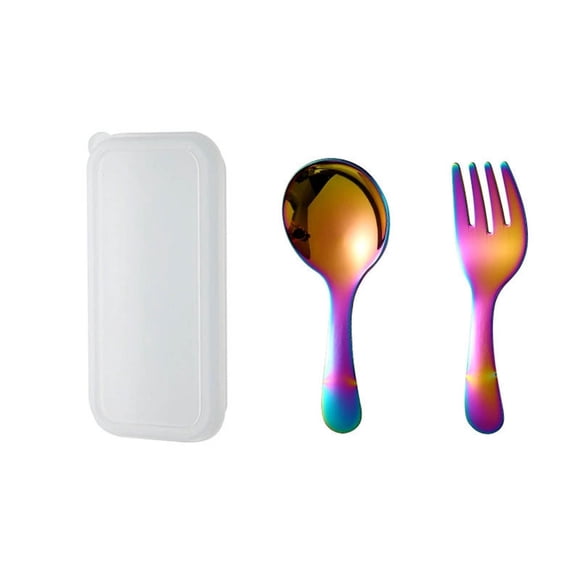 Feltree Portable 304 Stainless Steel Cutlery Set with Spoon, Fork & Storage Case - Compact Mirror-Polish Utensils for Travel, Picnics