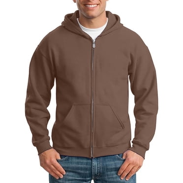 Ediodpoh 2025 Autumn Winter Menswear Plus Thickened Solid Color Zipper Cardigan Loose Fashion Hoodie Men's Fashion Hoodies & Sweatshirts Brown XXXL