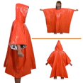 thumbnail image 3 of Lot de 2 Ponchos Imperméables Thermiques d'Extérieur Couverture de Survie contre le Froid Extrême Orange (120*100 cm), 3 of 9