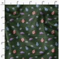 thumbnail image 2 of Soimoi Green Poly Georgette Fabric Insect Decor Fabric Printed Yards 52 Inch Wide, 2 of 6