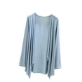 thumbnail image 2 of TopLLC Ensembles de Pyjama Ensembles de Détente pour Femmes, Vêtements de Nuit pour Femmes Blouse pour Femmes Uni Décontracté Mode Col Rond Manches Longues Régulières Hauts de Vêtements de Nuit Manches Longues Hauts de Pyjama, 2 of 3