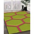 thumbnail image 3 of Ahgly Company Tapis d'Intérieur Ronds Transitionnels Lavables à la Machine, Vert Pistache, 3 Pieds Rond, 3 of 7