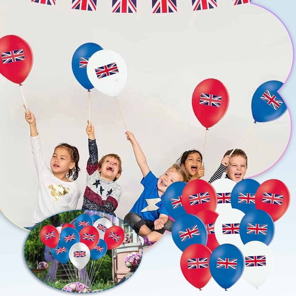 Dvkptbk celebration decoration UK 1952-2022 70th Decorations 2022 Queens Decorations 12Pcs Balloons Decorations 2022 for Queen's Party Street Home Party Celebrations
